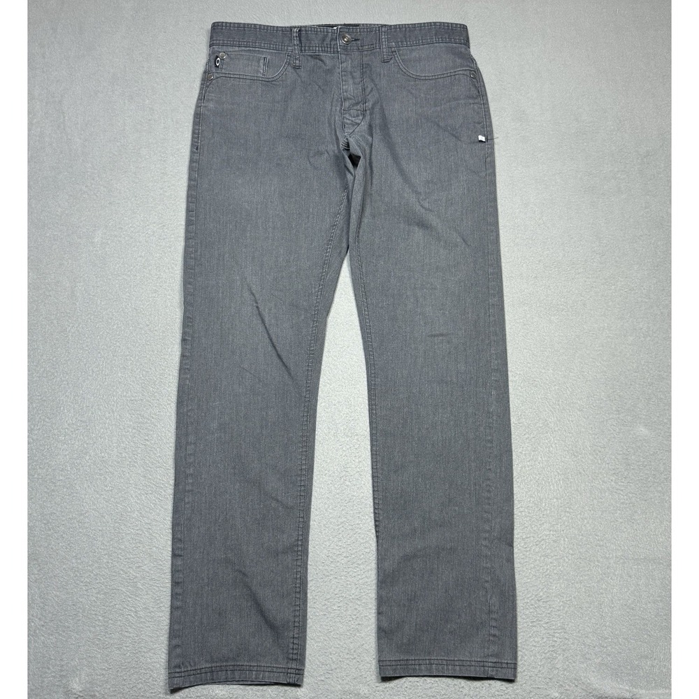 Oakley Jeans Mens 34x32 Gray Slim Fit Straight Leg Stretch Denim Retro Skater